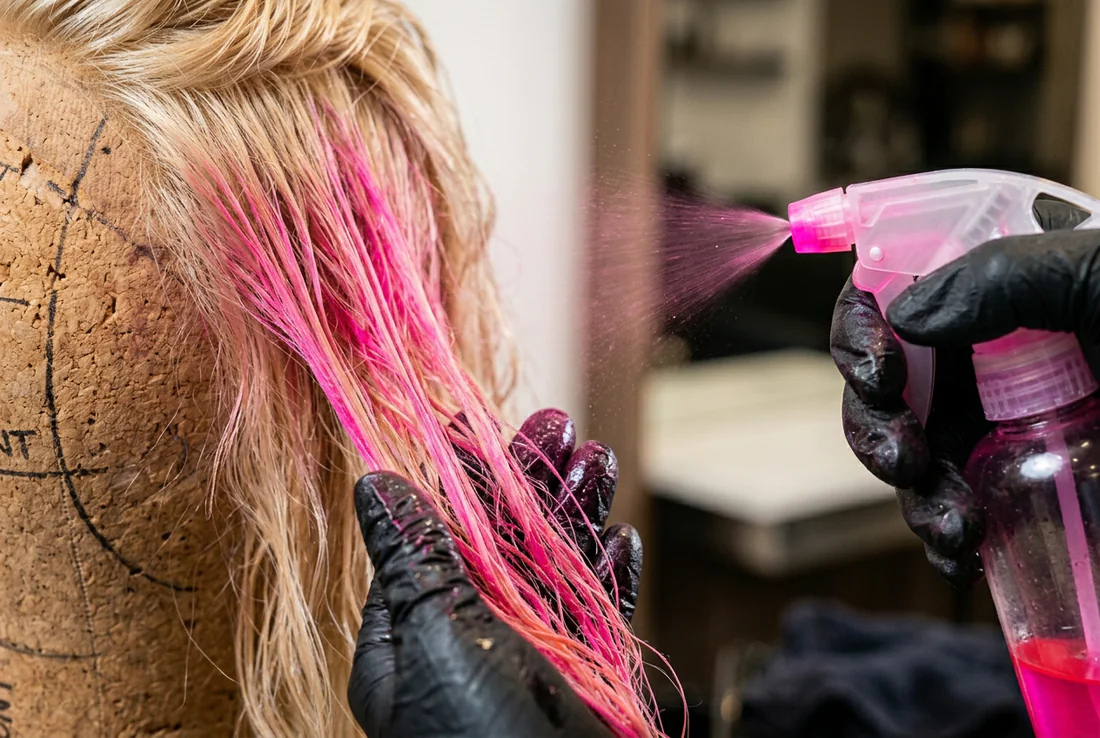 Matériel de coloration pour perruque avec bols pinceaux et gants